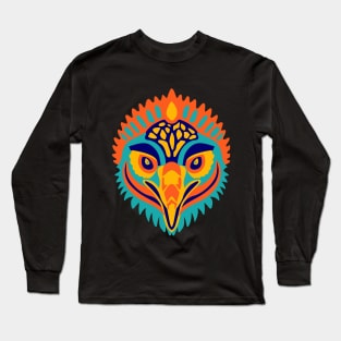 bird artistic face Long Sleeve T-Shirt